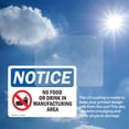 thumbnail image 6 of (2 Pack) No Food Or Drink In Manufacturing Area Sign, 6 of 7