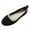 Black, variant on Women's Flower Pointed Suede Flat Shoes Pointed-Toe Elegant Ballet Flats with Buckle Strap Classic Low Heel Mule Shoes