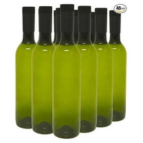 Plastic Wine Bottles & Screw , Green, 750ml - Pack of