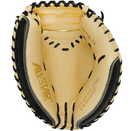 All-Star 35" Pro Elite Catcher's Mitt, Black/Tan