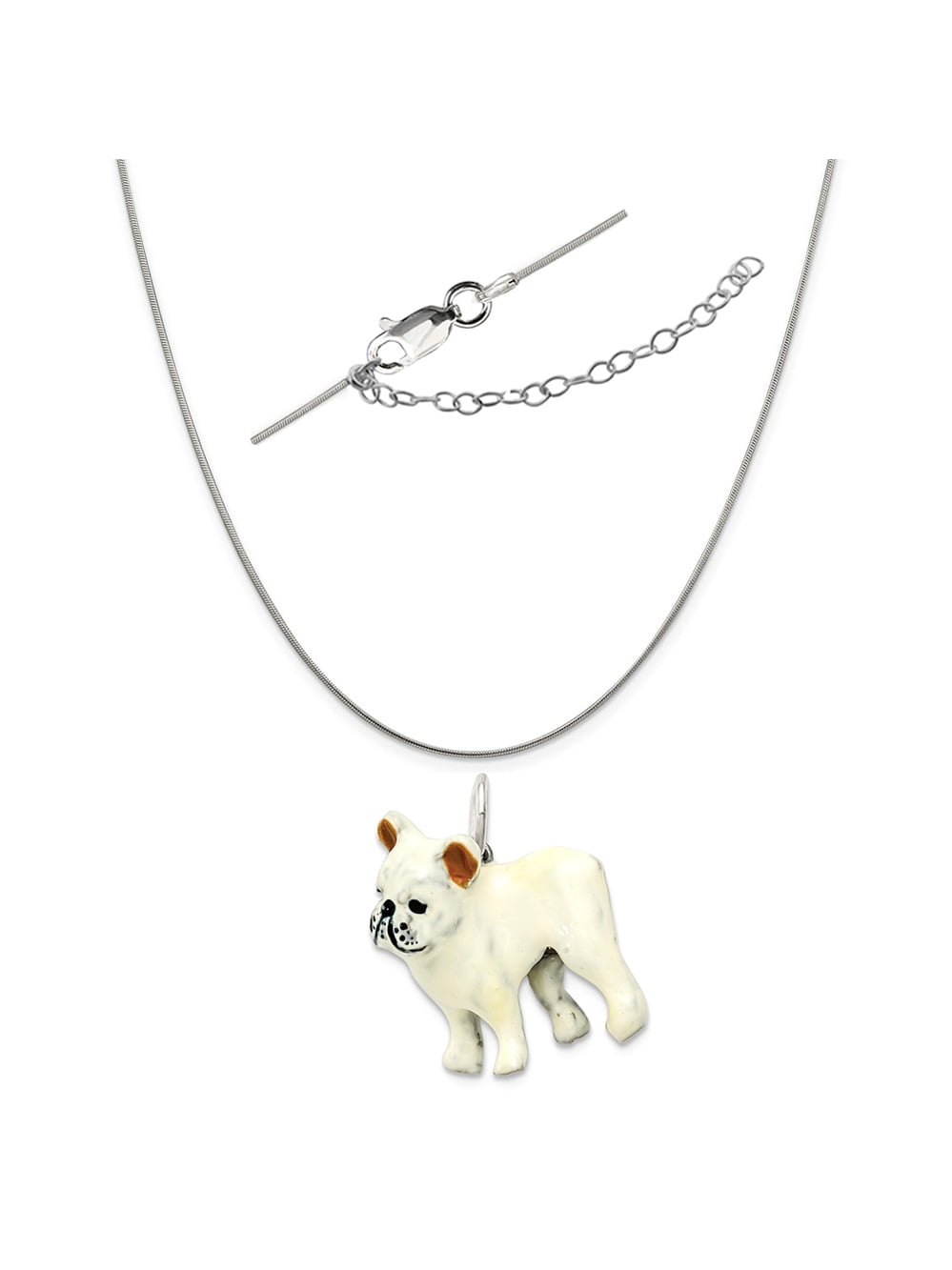 Sterling Silver I Love My Puppy Stud Earrings /& Matching Pendant w//18 Snake Chain