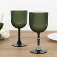 thumbnail image 6 of Balsa Circle 12 Hunter Green Plastic Wine Glasses 9oz Vintage Ribbed Pattern Party Reception Decorations Supplies, 6 of 8