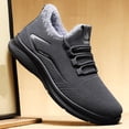 thumbnail image 4 of EKVAHL Orthopedic Slip On Walking Sneakers for Women, Breathable Mesh Arch Support Wide Width Athletic Shoes, Fleece Lined Outdoor Workout Daily Fitness Trainers Gray, 4 of 5