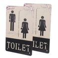 thumbnail image 2 of 2 Pcs Panneau de Toilette Rétro en Métal Panneau d'Identification de Toilette Panneau de Guidage de Toilette pour Supermarché, 2 of 6
