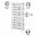 thumbnail image 4 of Bush Furniture Key West Tall 5 Shelf Bookcase, Pure White Oak, 4 of 6