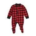 thumbnail image 2 of ITFABS Family Xmas Matching Pajamas Set, Solid/Plaid Print Family Sleepwear, 2 of 4