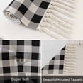 thumbnail image 6 of Vintage Farmhouse Hallway Runner Rug 2'x6', Black and White Checkered Washable Entryway Rug with Tassels, Woven Cotton Laundry Room Rugs Long Carpet for Bathroom Sink Foyer Bedroom, 6 of 9