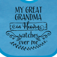 thumbnail image 4 of Inktastic My Great Grandma in Heaven Watches over Me Boys or Girls Baby Bib, 4 of 4