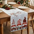 thumbnail image 3 of Christmas Gnomes Dresser Scarf Farmhouse, Dining Table Decorations for Wedding/Parties, Xmas Tree Cardinal on Branches Winter Snowflakes Table Runner 70 Inches Long for Kitchen Dining, 13 x 70 In, 3 of 9