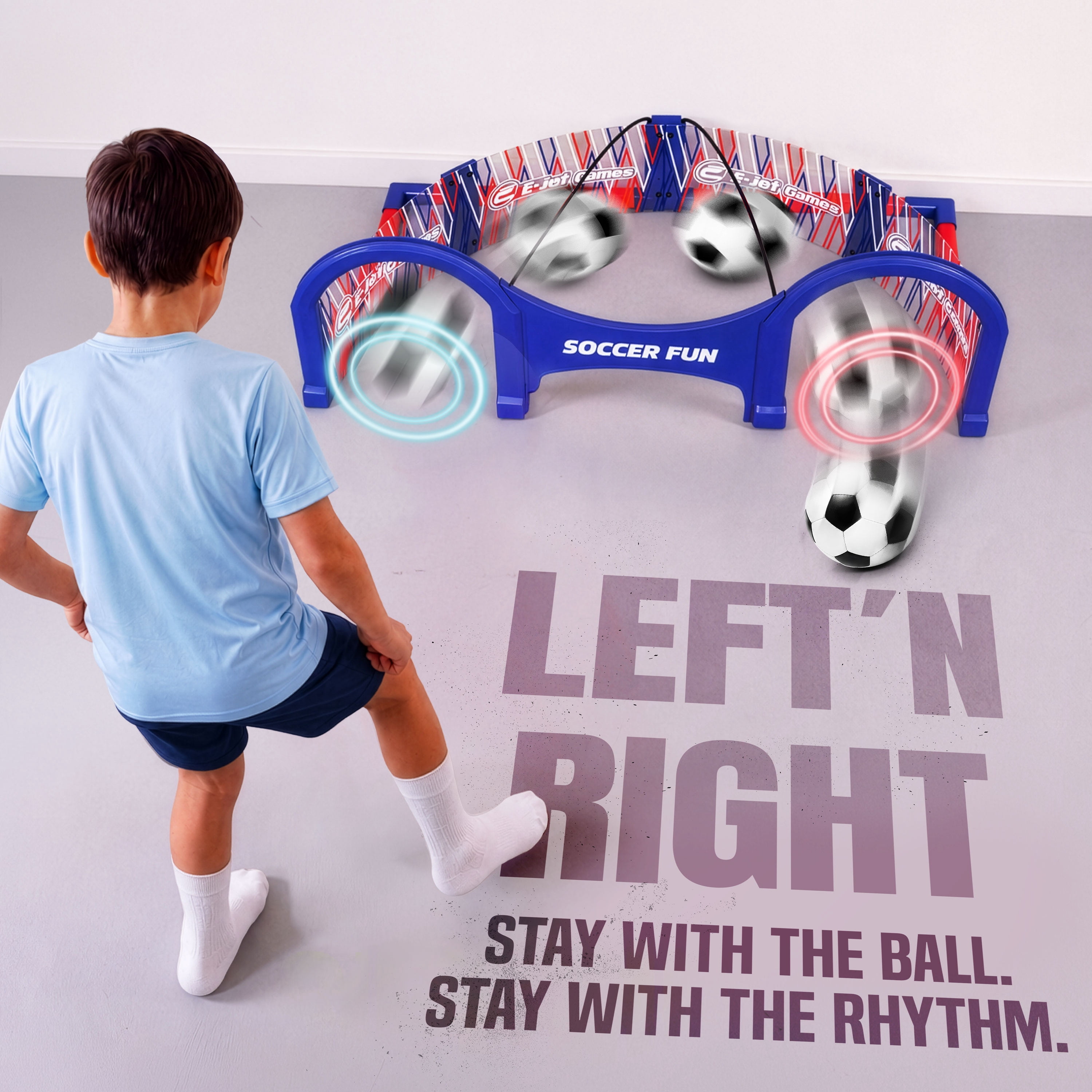 E-Jet Games Soccer Fun Arcade Indoor Practice Game for Kids, Non-Electronic