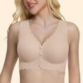 thumbnail image 3 of MEICHEN Jelly Push Up Bras for Women Trendy Solid Front Closure Full Coverage Tshirts Bras Seamless Underwear, 3 of 4