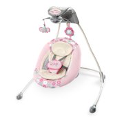 Ingenuity InLighten Cradling Plug-In Swing with LightBeams Mobile - Phoebe
