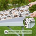 thumbnail image 6 of Dachshund Dog Boston Terrier Dog Square Fitted Tablecloth with Elastic Edge,Square Table Cover,Washable Elastic Table Cover for Home Kitchen Party Decor 34"x34", 6 of 6