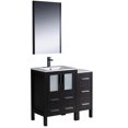 thumbnail image 2 of Fresca Torino 36" Espresso Modern Bathroom Vanity w/ Side Cabinet & Integrated Sinks, 2 of 11