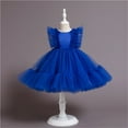 thumbnail image 2 of TBWNWG Elegant Flower Girl Dress with Ruffle Beads for Toddler Wedding Pageant Birthday Party Evening Tutu,Size 6-7 Years, 2 of 5