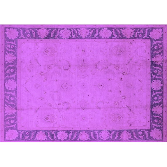 Ahgly Company Indoor Rectangle Oriental Purple Industrial Area Rugs, 4' x 6'