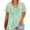 Green, variant on Tops for Women Plus Size V Neck Printing Short Sleeve Solid Color Summer Base Causal T Shirt