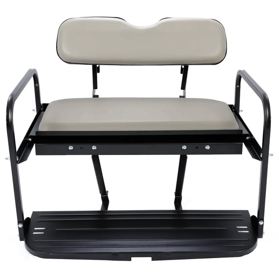 Kojem Rear Seat for Yamaha G14 G16 G19 G22 Golf Cart Flip Folding Rear Seat Back Kit Blue-gray Steel Frame Artificial Leather Seat