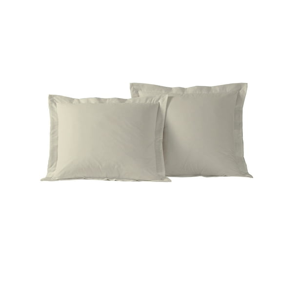 Today's Home Cotton Rich Tailored 2-Pack Euro Sham, Ivory
