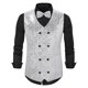 thumbnail image 1 of pstuiky Camiseta sin mangas para hombre, Blusa sin mangas con cuello en V, botones y pajarita con bolsillos estampados a la moda para hombre Camisas de hombre l, 1 of 3
