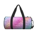 thumbnail image 2 of Easygdp Fun Rainbow Pink Travel Bag, Camping, Weekend, Carry On Overnight Duffel Bag with Shoulder Strap, 2 of 8