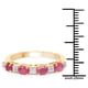 thumbnail image 3 of 14K Yellow Gold Plated 0.91 Carat Genuine Ruby and White Diamond .925 Sterling Silver Ring QJ Model, 3 of 4