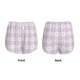 thumbnail image 3 of Balery Floral Purple Buffalo Plaid Pantalones cortos deportivos para mujer con forro y dos bolsillos, elásticos, para entrenamiento, gimnasio, yoga-XX-Large, 3 of 7