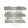 thumbnail image 2 of SEWCHICS Desk Letter Tray Office Desk Paper Tray Grey PP Home Use 1Set, 2 of 6