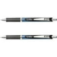 thumbnail image 2 of Pentel EnerGel RTX Liquid Gel Pens - Medium Pen Point - 0.7 mm Pen Point Size - Needle Pen Point Style - Refillable - Retractable - Black Gel-based Ink - Blue Barrel - Stainless St | Bundle of 5, 2 of 2