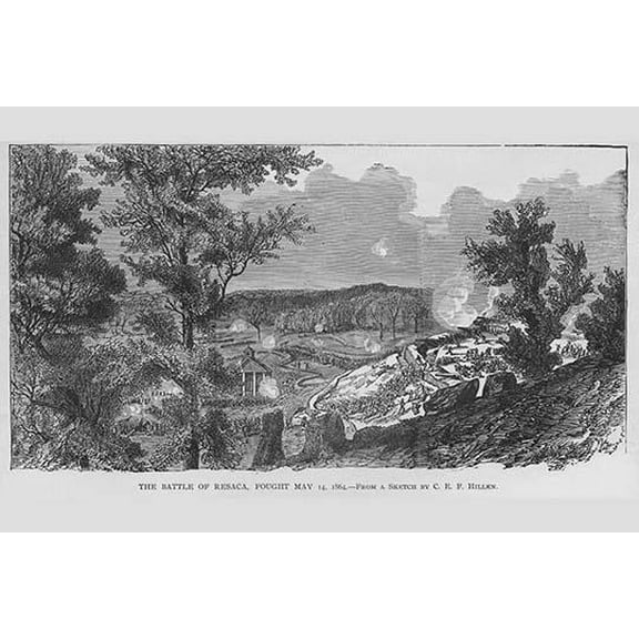 Battle of Resaca, Georgia-Fine Art Canvas Print (20" x 30")