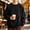 Black, variant on Men's Crew Neck Pullover Sweatshirt, Loose Fit Long Sleeve Casual Street Hip Hop Top for Spring Fall Daily Outfits