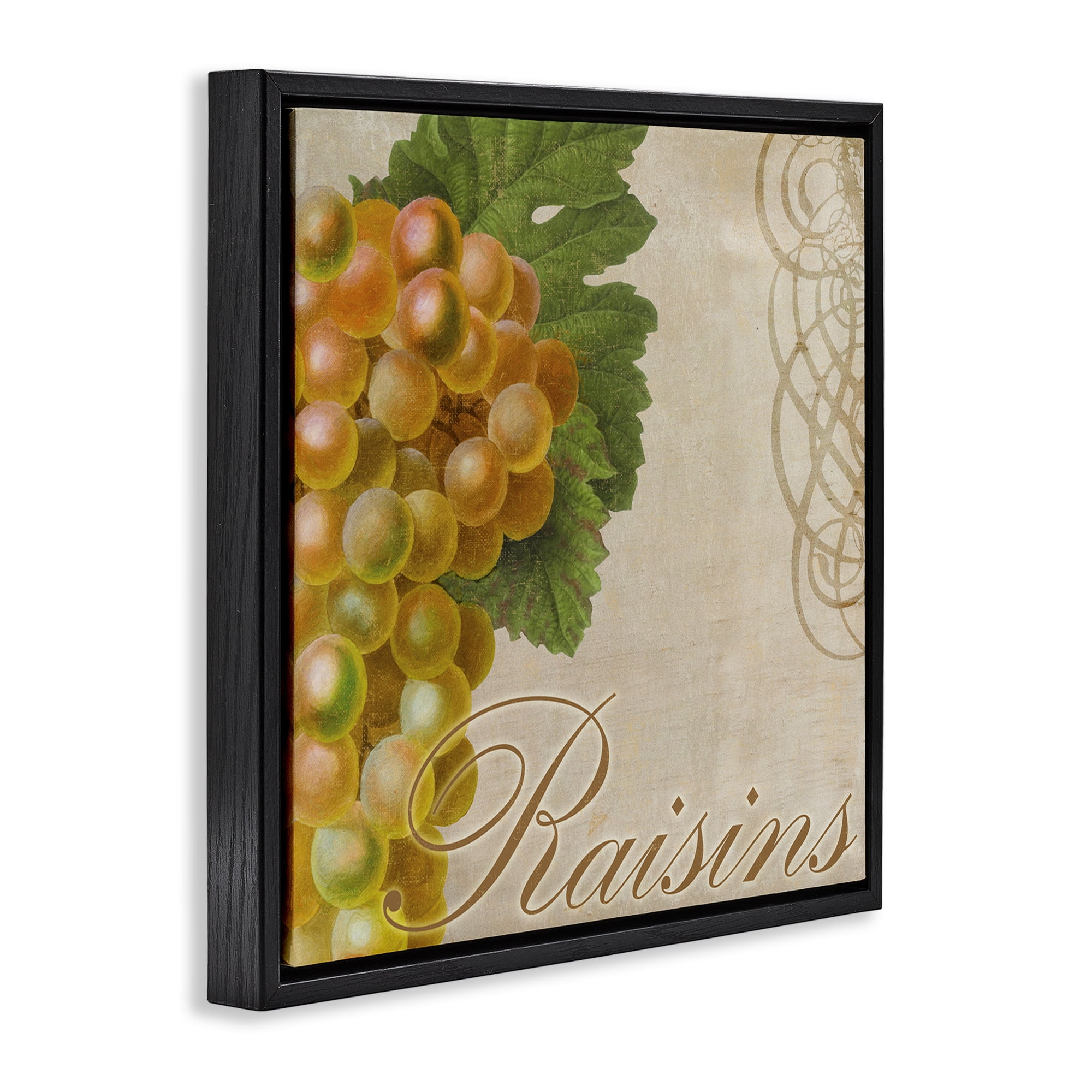 Stupell Industries Vintage French Grapes Food & Beverage Painting Black Floater Framed Canvas Art Print Wall Art, 25 x 25