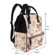 thumbnail image 2 of Xecao Tropical Beach Sea Shell print Large Capacity Nappy Bag is a multi-functional waterproof travel backpack, perfect as a nursing bag or mummy backpack for women, 2 of 6