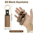 thumbnail image 3 of 25Pcs Wooden Keychain Blanks DIY Blank Wood Keychains with Leather Straps Walnut Wood Keyring Blanks Unfinished Wooden Keychains for Engraving Key Tags Wood Crafts for DIY Key Chains 6.5x2.8cm, 3 of 6