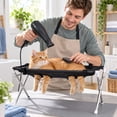 thumbnail image 3 of Stainless Steel Dog Grooming Hammock with Non-Slip Mesh Bath Support, Portable Pet Washing Station for Home Grooming & Small Breed Care, Durable Foldable Table for Bath Time & Pet, 3 of 4