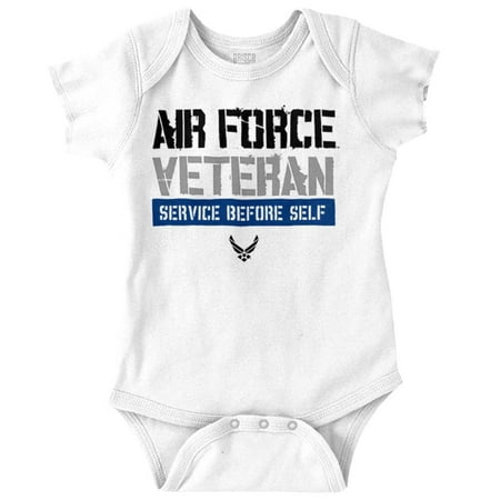 

US Air Force Veteran USAF Pride Romper Boys or Girls Infant Baby Brisco Brands 24M