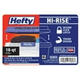 thumbnail image 3 of (2 pack) Hefty 18 Quart Clear Plastic Latched Storage Bin with Blue HI-RISE Lid, Adult, 3 of 8