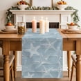 thumbnail image 2 of Table Runner 120 Inches Long for Kitchen Dining, Blue White Starfish Dresser Scarf Farmhouse, Dining Table Decorations for Wedding/Parties, Coastal Ocean Summer Sea Nautical 13 x 120 In, 2 of 8