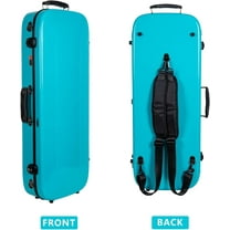 Crossrock Concert Ukulele Case Hardshell with TSA Lock - 100% Fiberglass, Detachable Padded Shoulder Straps, Hygrometer, Large Storage for Accessories, Mint Blue (CRF2020CUMB-R)