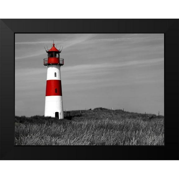Fischer, Rolf 14x12 Black Modern Framed Museum Art Print Titled - Leuchtturm Sylt