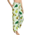 thumbnail image 2 of Uemuo Cartoon Fruit Pattern Women's Wide Leg Palazzo Lounge Pants with Pockets Light Weight Loose Comfy Casual Pajama Pants-Large, 2 of 9