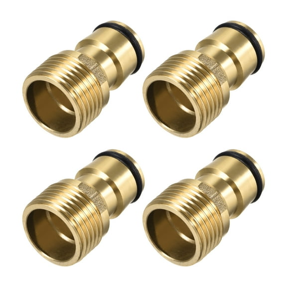 Brass Faucet Tap Quick Connector G1/2 Male Thread Hose Pipe Socket Adapter Fitting for Garden Irrigation System 4pc