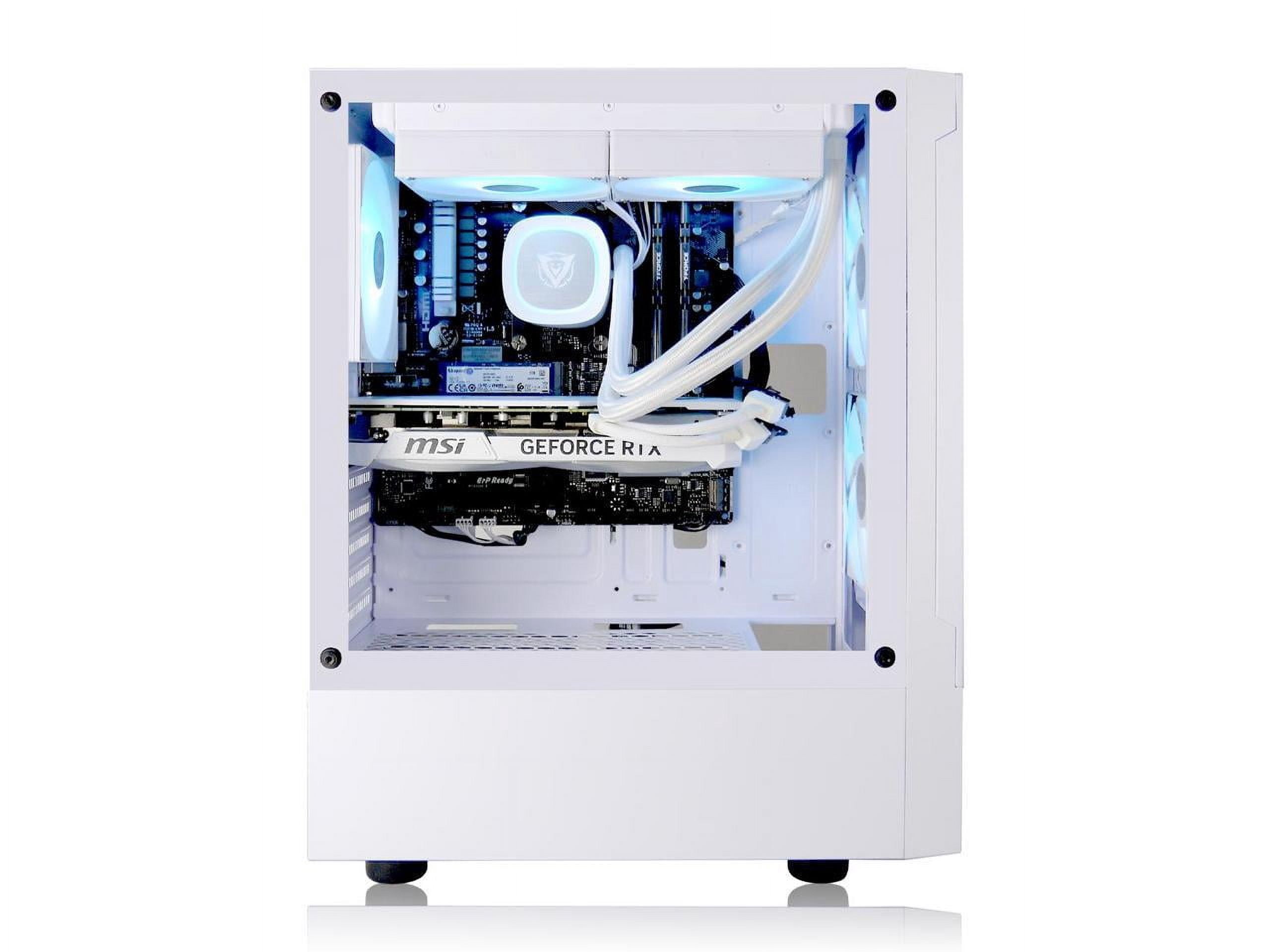 AVGPC Max Series Gaming PC - Intel Core i5-12600KF Unlocked, AMD RX 9060 XT GPU, 32GB RAM, 1TB M.2 NVMe SSD, 240mm Liquid CPU Cooler, ARGB Fans, Wifi/AC, MAX ATX Case, Windows 11 White