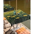 thumbnail image 2 of Fsddascl Yellow Spring Floral Outdoor Tablecloth - 60x60 Inch Square Dining Table Cover, Modern Art Oil Painting Botanical Waterproof Outdoor Table Cloth with Umbrella Hole & Zipper for Picnic/Patio, 2 of 7