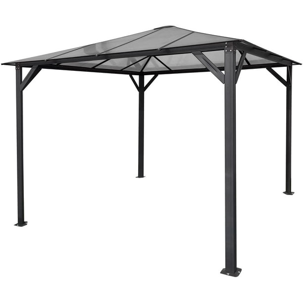 Hanover 10Ft. x 10Ft. Aluminum Hardtop Gazebo with Polycarbonate Roof