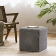 thumbnail image 3 of DUOSONG Knitted Foot Stool LIGHT GREY Cotton Furniture Primary Living Space Bean Bag Chairs & Lazy Sofa Chair, 3 of 10