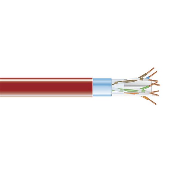 1000 ft. Category 6 Shielded 400-MHz Solid Bulk Cable, Red