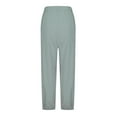 thumbnail image 7 of Htigea Clearance Women's Capri Pants High Waist Drawstring Bottom with Button Loose Casual Trouser with Pockets under 10 Gray M, 7 of 7