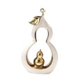 thumbnail image 2 of Shangren Ceramic Gourd Ornaments Collection Gourd Statue for Office Dining Room Shelf L, 2 of 8
