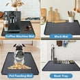 thumbnail image 6 of Tutuviw Mini Fridge Silicone Drip Mat with Raised Edges 23.6" x 23.6" x 0.76" Floor Protectors for Mini Refrigerator Freezer Protect From Appliance Leaks Water Spills absorbent(Grey), 6 of 7